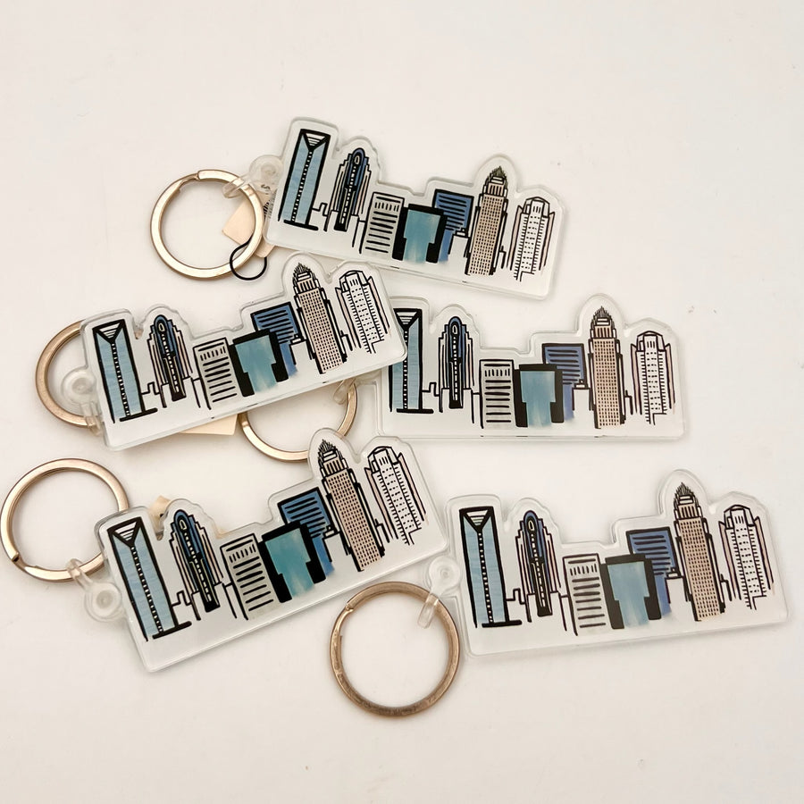 Charlotte Skyline Keychain