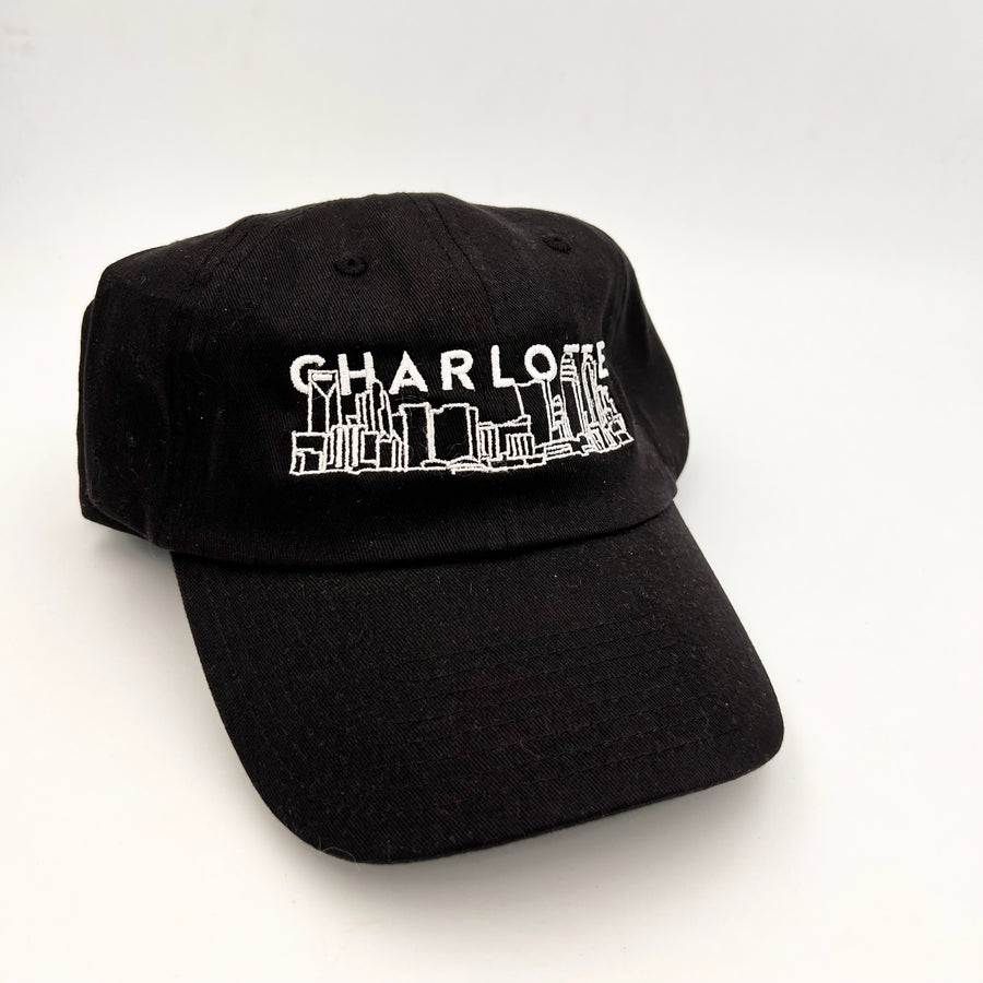 Embroidered Black Charlotte Hat