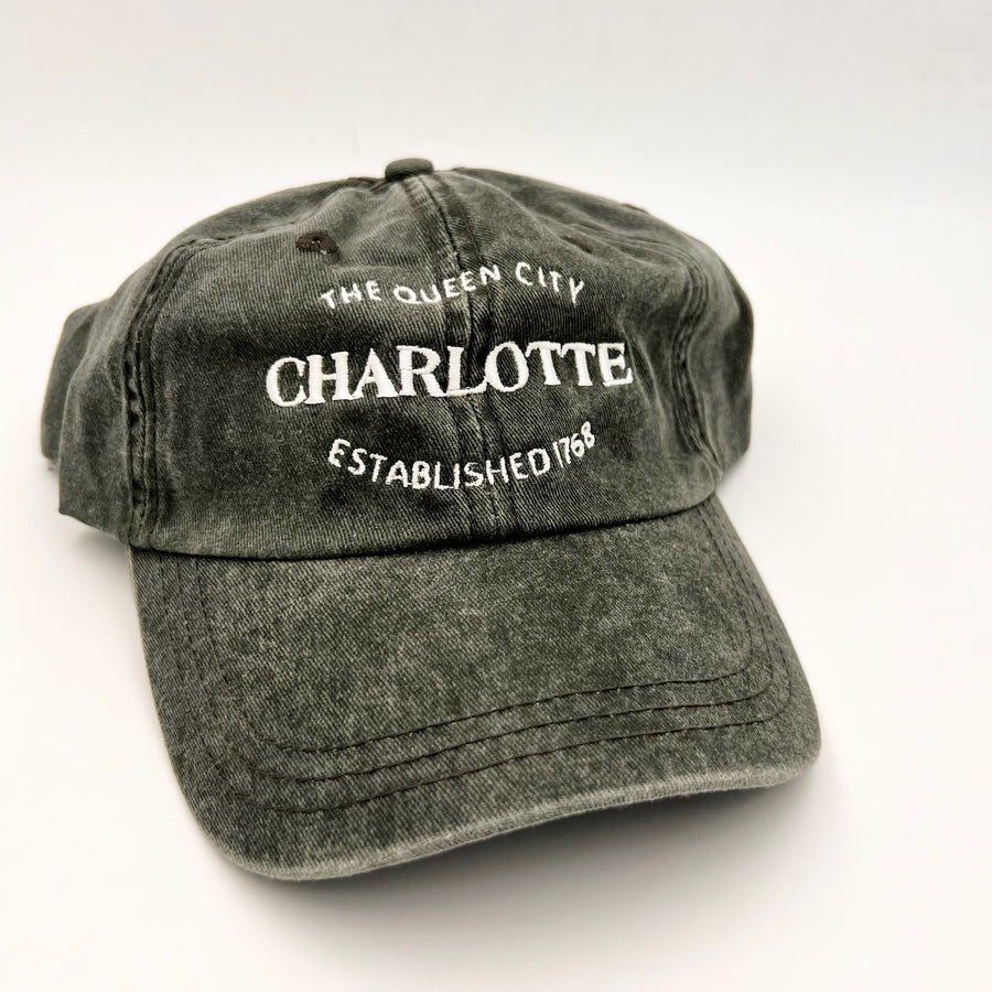 Embroidered Gray Charlotte Hat