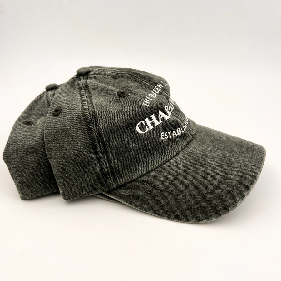 Embroidered Gray Charlotte Hat