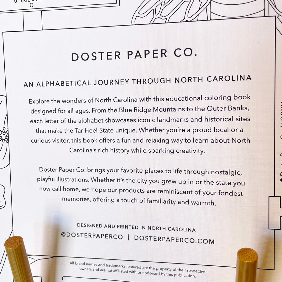The North Carolina Alphabet Coloring Book
