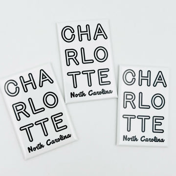 Charlotte NC Magnets by Anna Gelbach