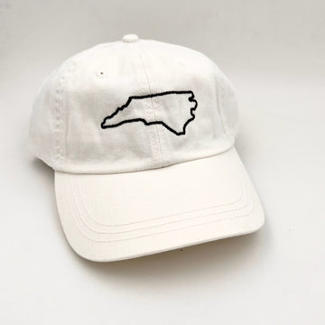 Embroidered White NC Hat