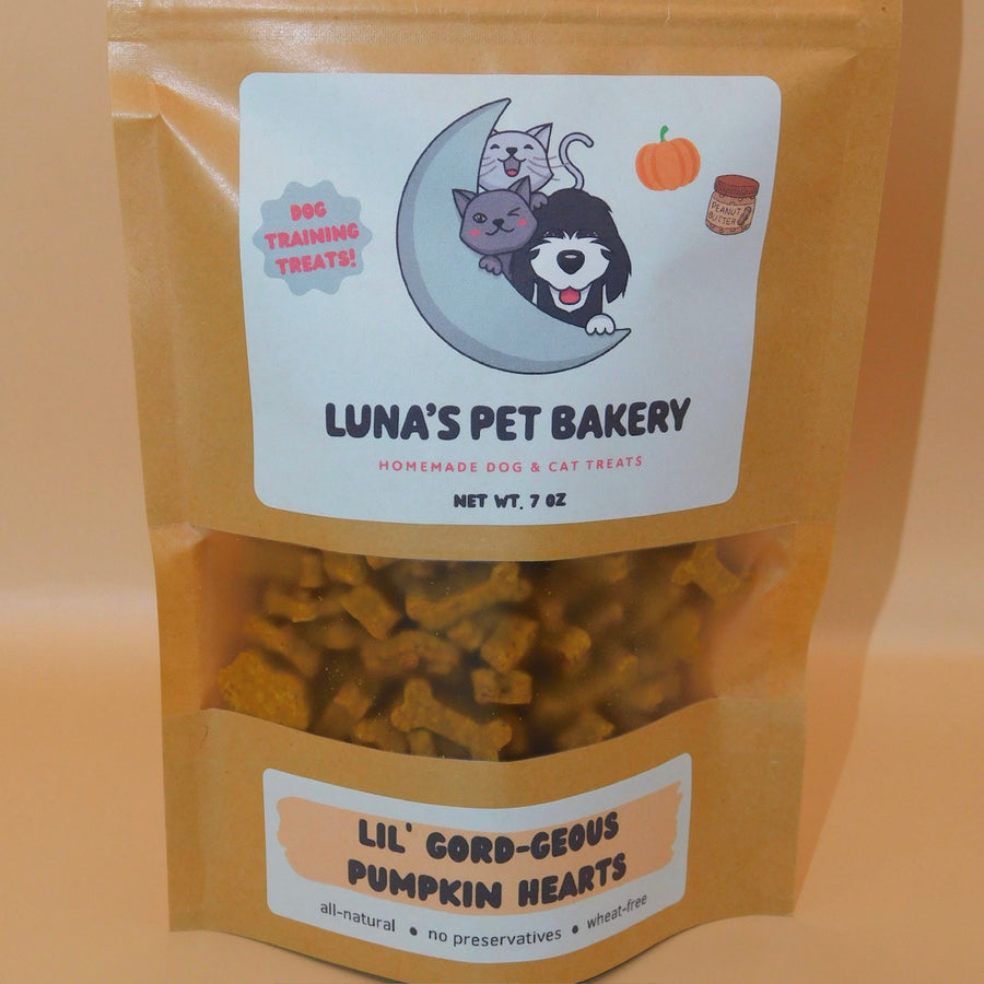 Dog Training Treats - Lil’ Gord-Geous Pumpkin Hearts