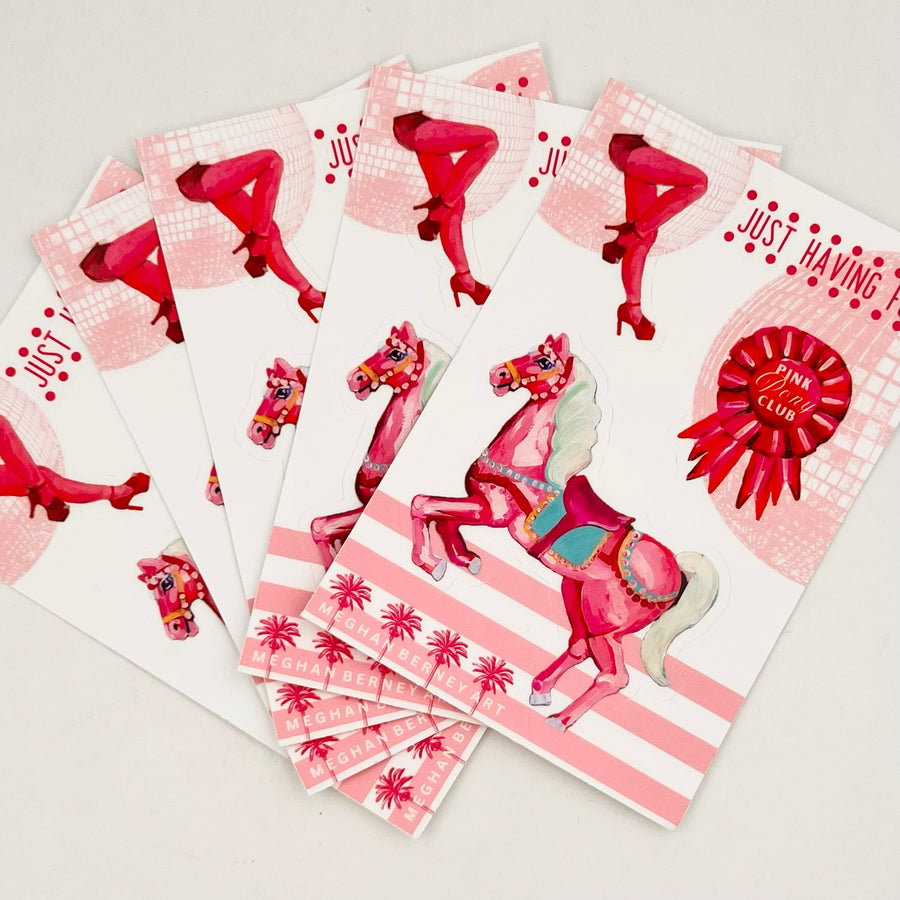 Pink Pony Sticker Sheet