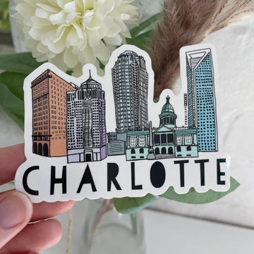 Charlotte Skyline Sticker by Moonlight Makers