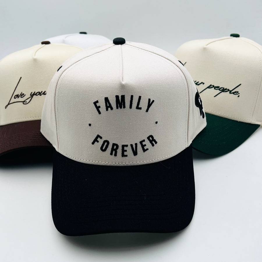 Family Forever Hat - Ivory w/ Black Brim