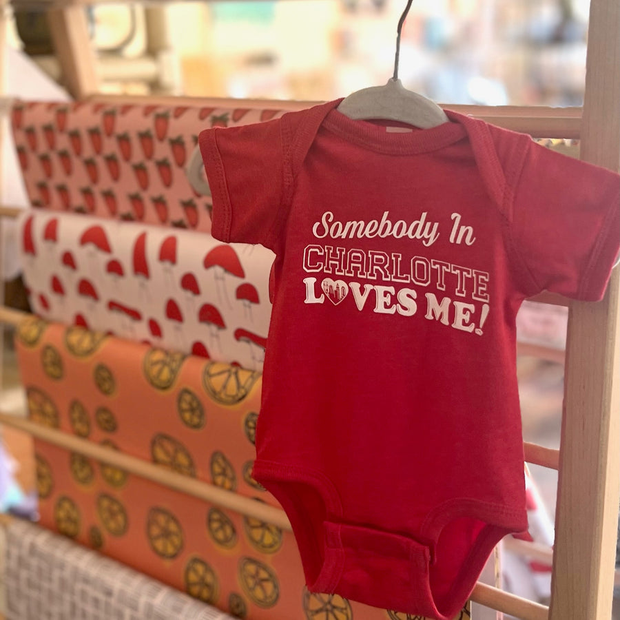 Somebody In Charlotte Loves Me Baby Bodysuit