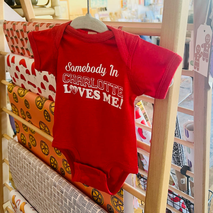 Somebody In Charlotte Loves Me Baby Bodysuit