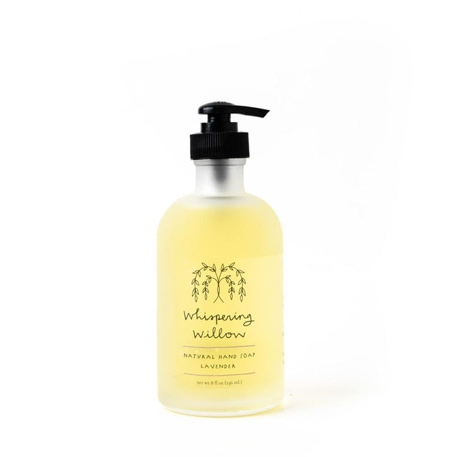 Whispering Willow Natural Liquid Hand Soap - Glass Pump