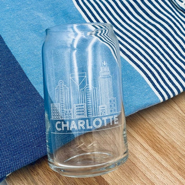 Charlotte Skyline Can Glass