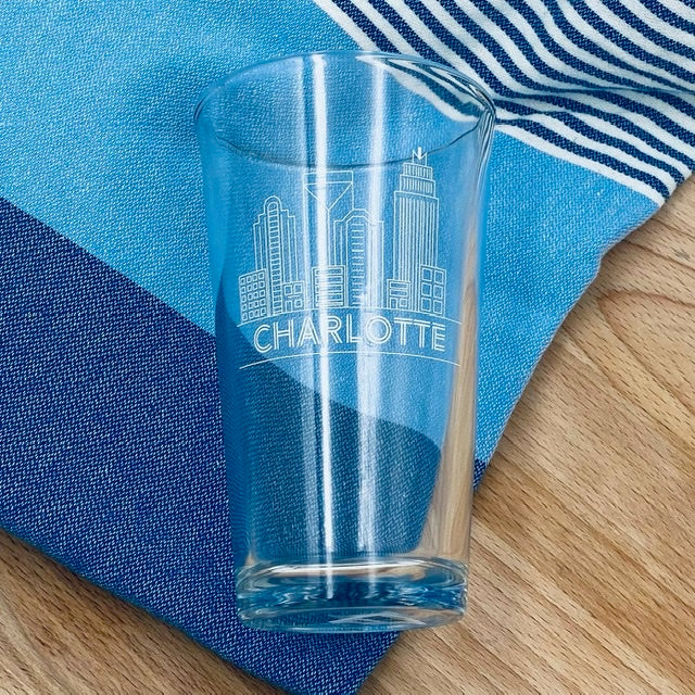 Charlotte Skyline Pint Glass